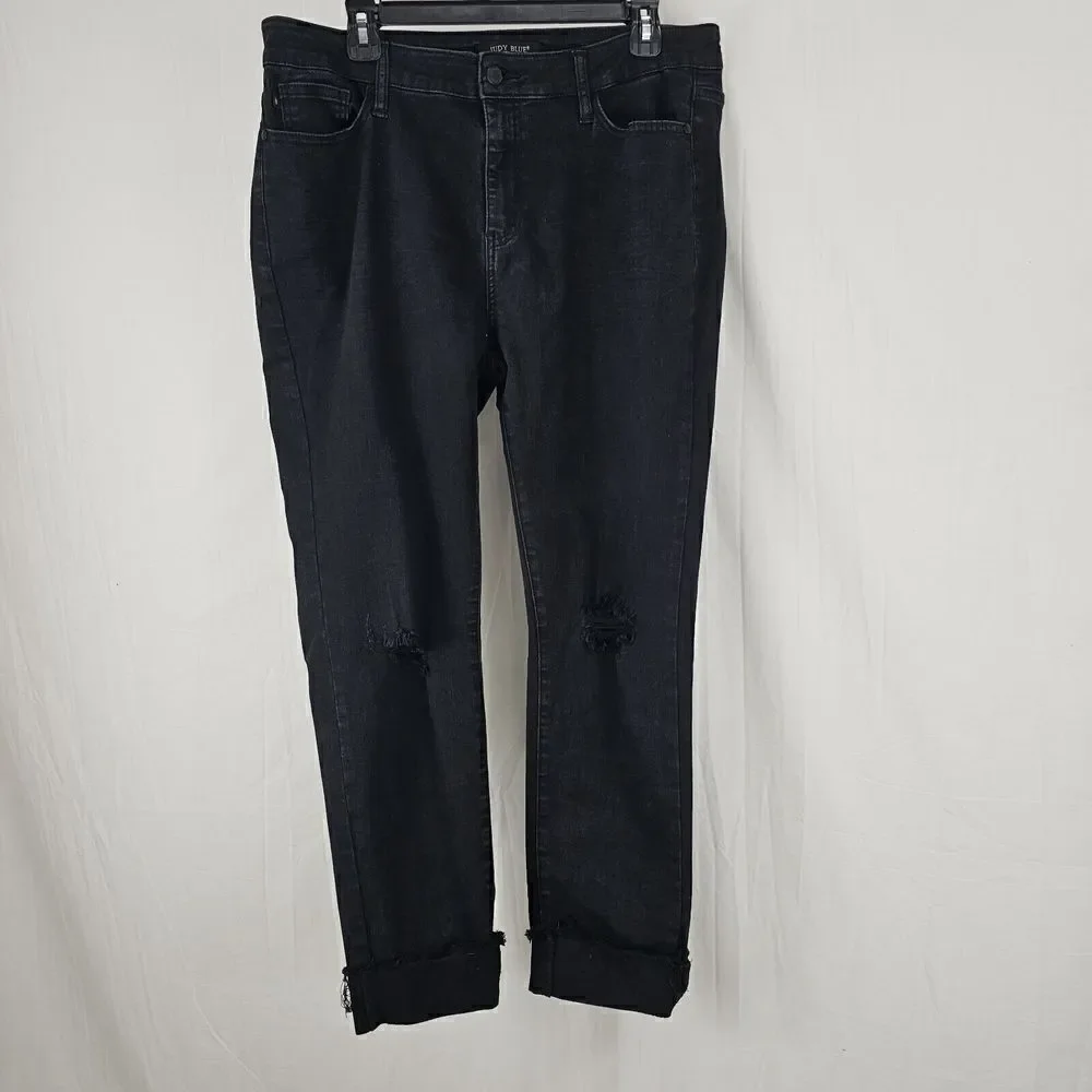 Judy Blue Black, Mid-Rise Destroyed Slim Fit - JB88137 Women's Size 15/32 - Picture 3 of 11